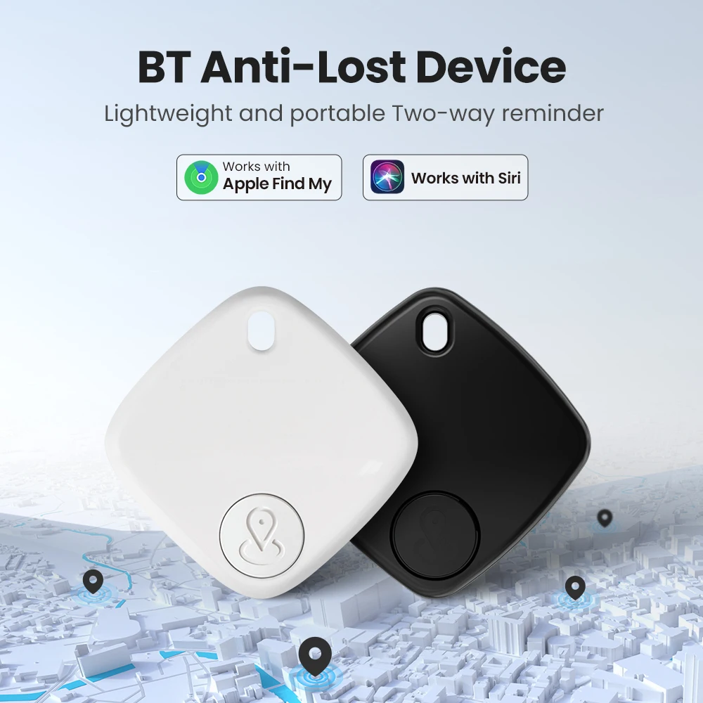 AVATTO Mini GPS Bluetooth Tracker Anti-Lost Device Round Pet Kids Bag Wallet Tracking Smart Finder Locator