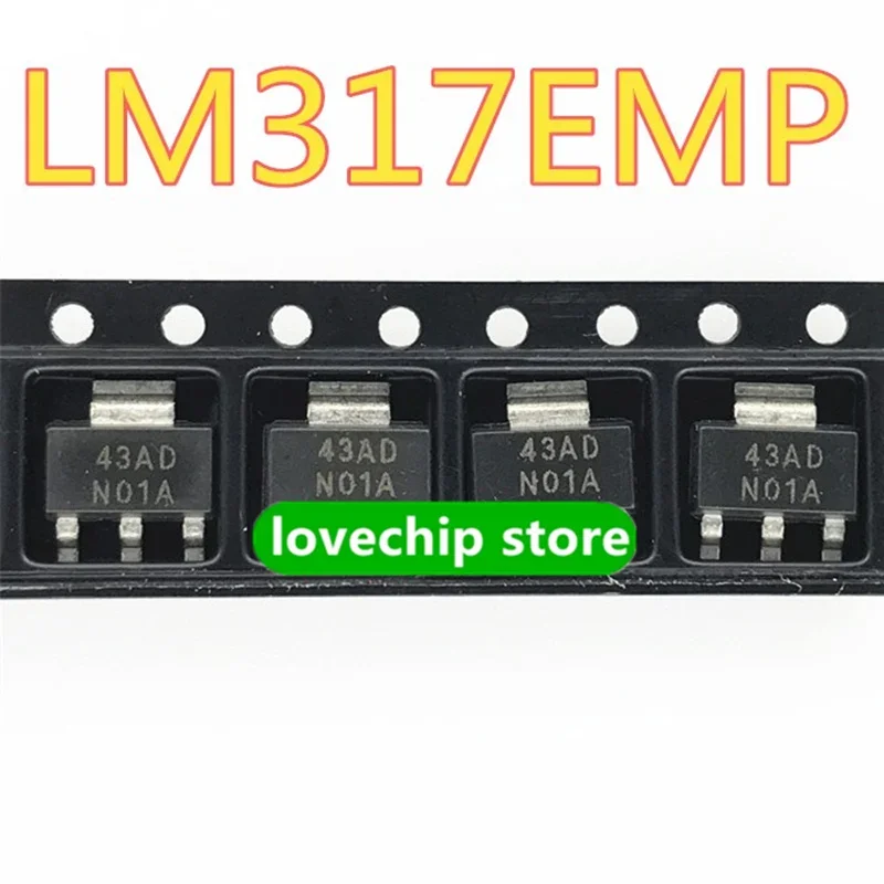 5Pcs Brand new Original  LM317 LM317EMP silk screen:  N01A SOT223 Linear Regulator  LM317EMPX