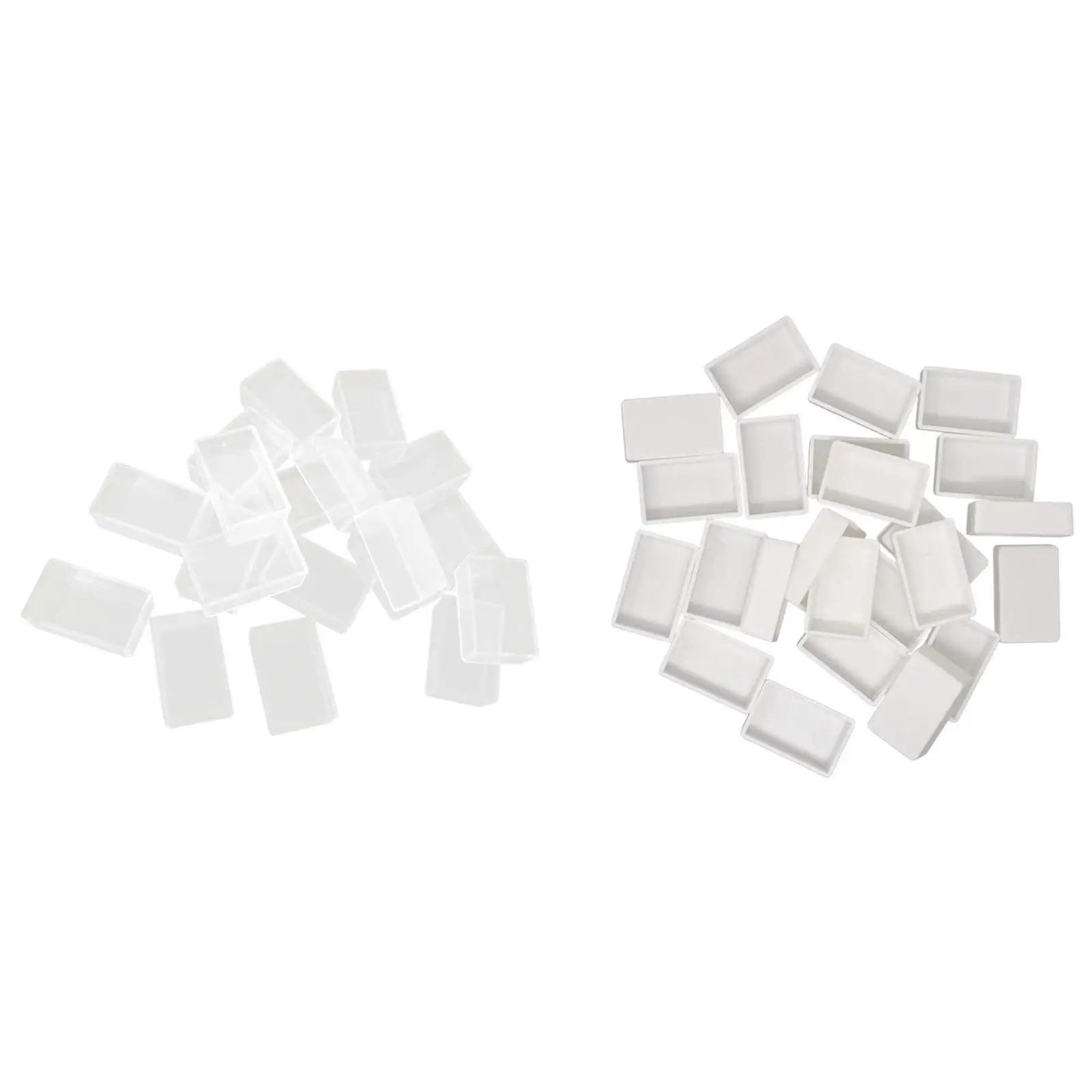 30x sartenes de acuarela de pintura vacías, cajas portátiles de sartenes de paleta de colores de agua para adultos, paleta de acrílicos de aceites Gouache