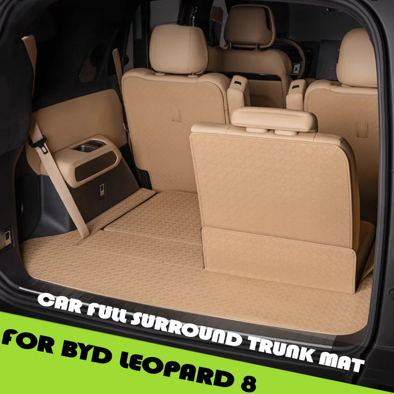Car Full Surround Trunk Mat Fit for BYD Leopard 8 Modification Auto Six/seven Seat Back Cushion Car Interior Upgrade Parts