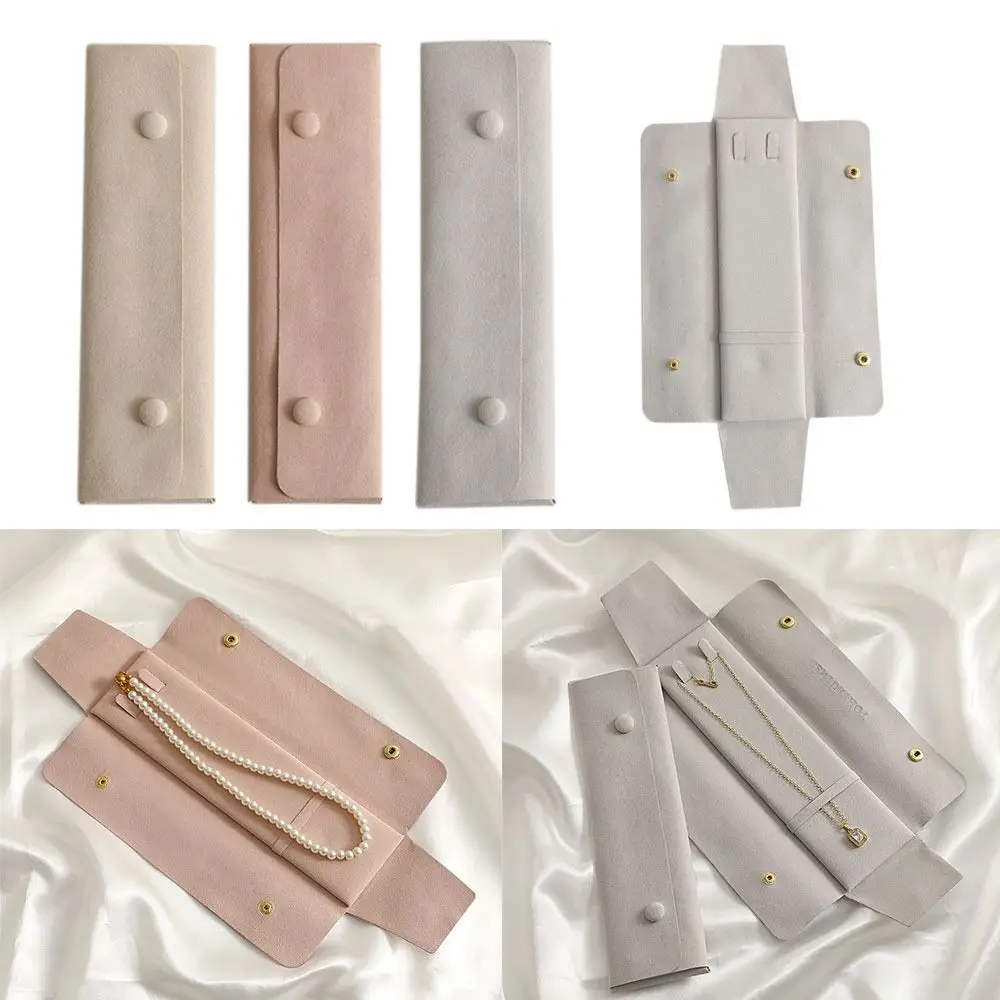 Gift Fashionable Microfiber Jewelry Storage Exquisite Foldable Jewelry Organizer Portable Storage Pouch