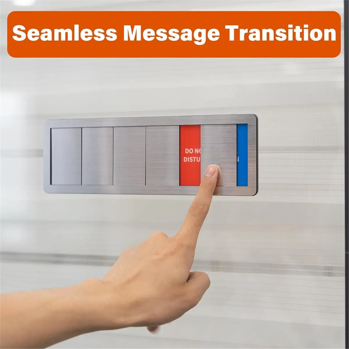 AA83 Office Door Signs 6 Options , Please Knock, in A Meeting, Soon Privacy Door Slider Sign for Meeting