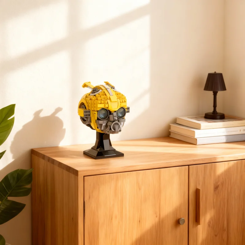 

706pcs MOC Bumblebee Sculptures Model Building Blocks Tabletop Decor, Small Decor, Home Decor Home Decoration Gift Holiday Gift