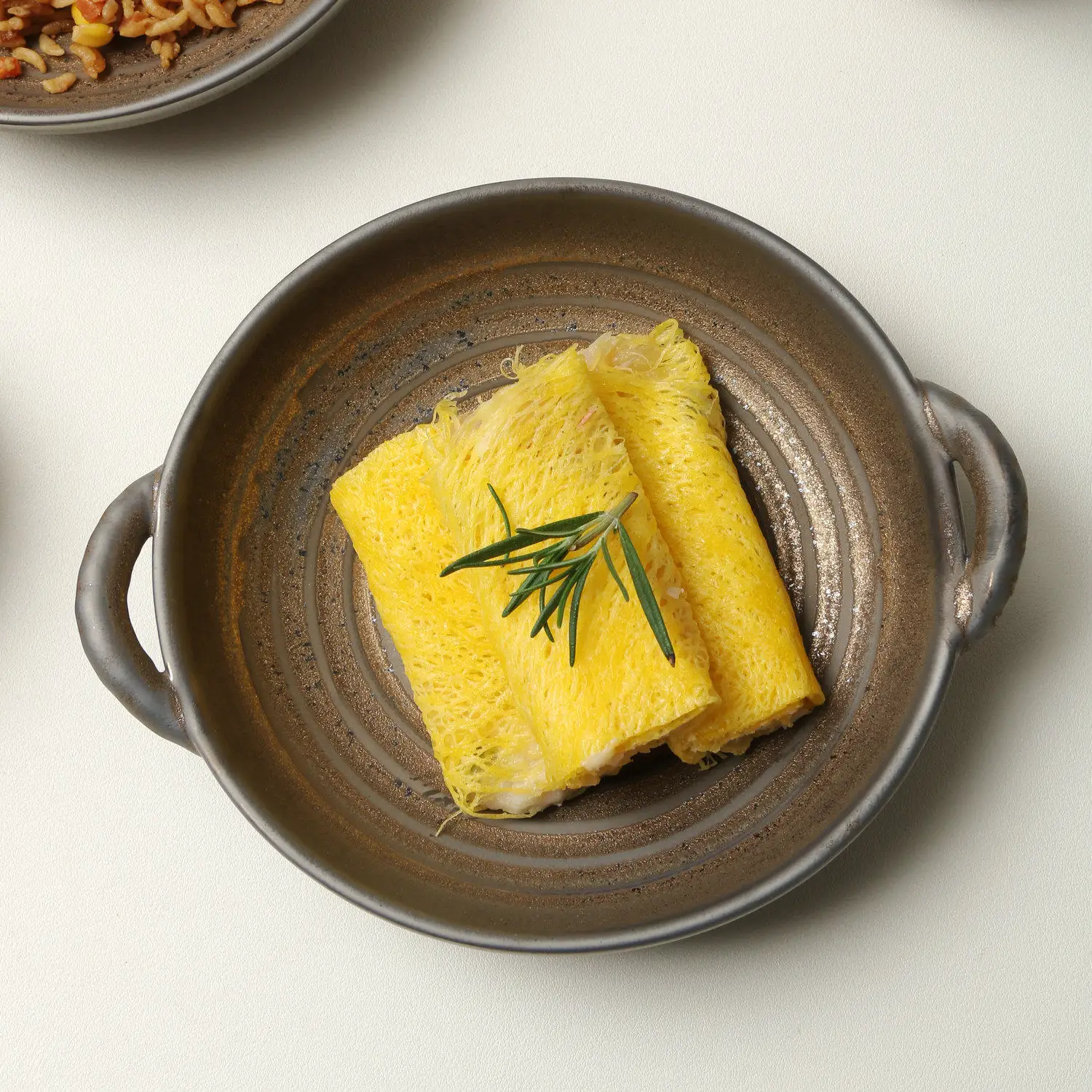 DSA coarse pottery binaural plate household meal plate specialty restaurant artistic conception tableware