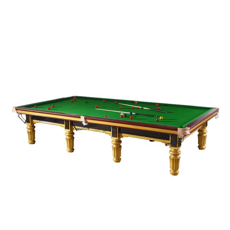 10ft 12ft Popular Snooker Table with Solid Wood Legs and Rubber Cushion for Home Usepromote sales