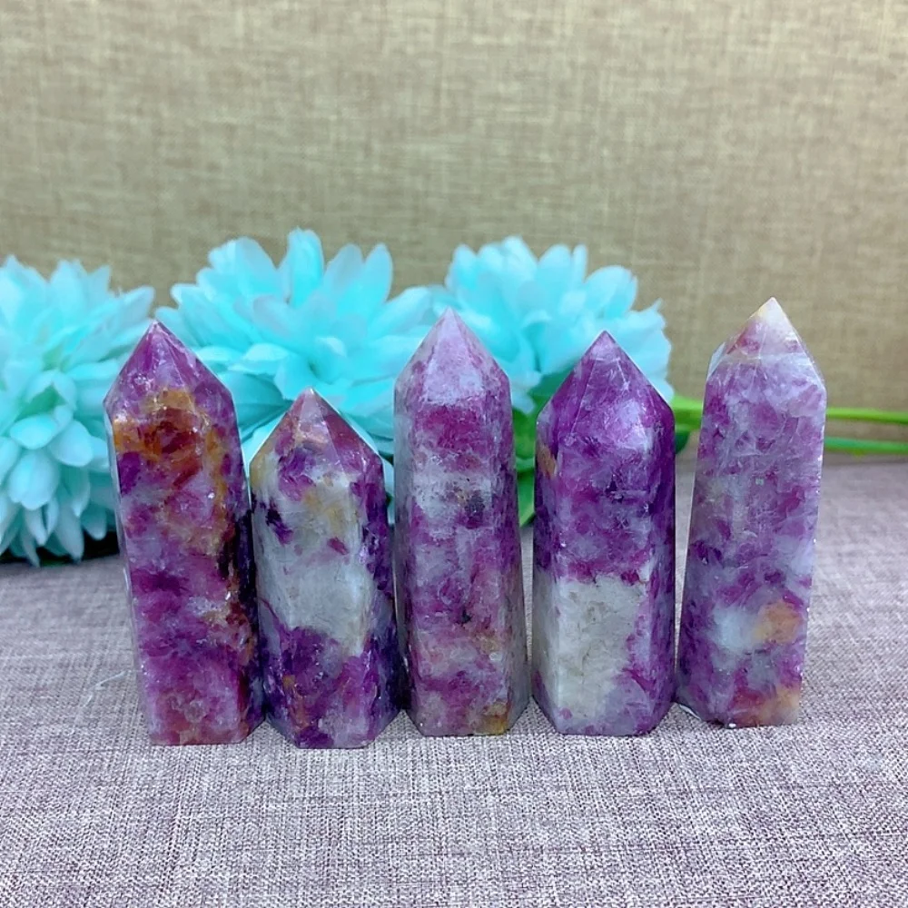 

Кварцевый камень, натуральный фиолетовый лепидолит, кристалл башни, драгоценные камни, минеральный энергетический камень, Рейки, украшения для дома, энергетический подарок