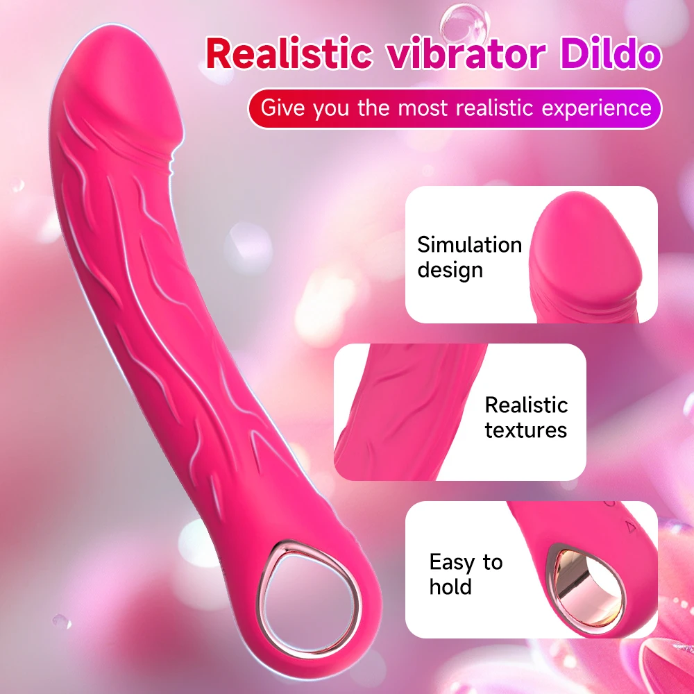 Dildo Vibrator G Spot Massage Wand Powerful 10 Frequency Clitoris Nipple Stimulation Adult Sex Toys for Women Sexual Pleasure