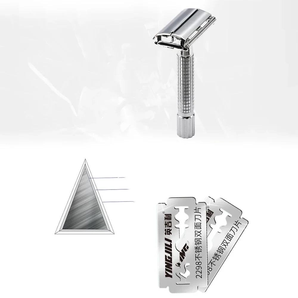 شفرات حلاقة لشفرات الحلاقة ذات الحافة المزدوجة، شفرات من الفولاذ المقاوم للصدأ تستخدم لسكين الطي مع الحلاقة وإزالة الشعر 10/20 قطعة #3