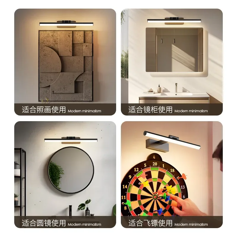 Amazon AliExpress wiring-free charging mirror headlight led photo comes with switch remote control gallery lighting