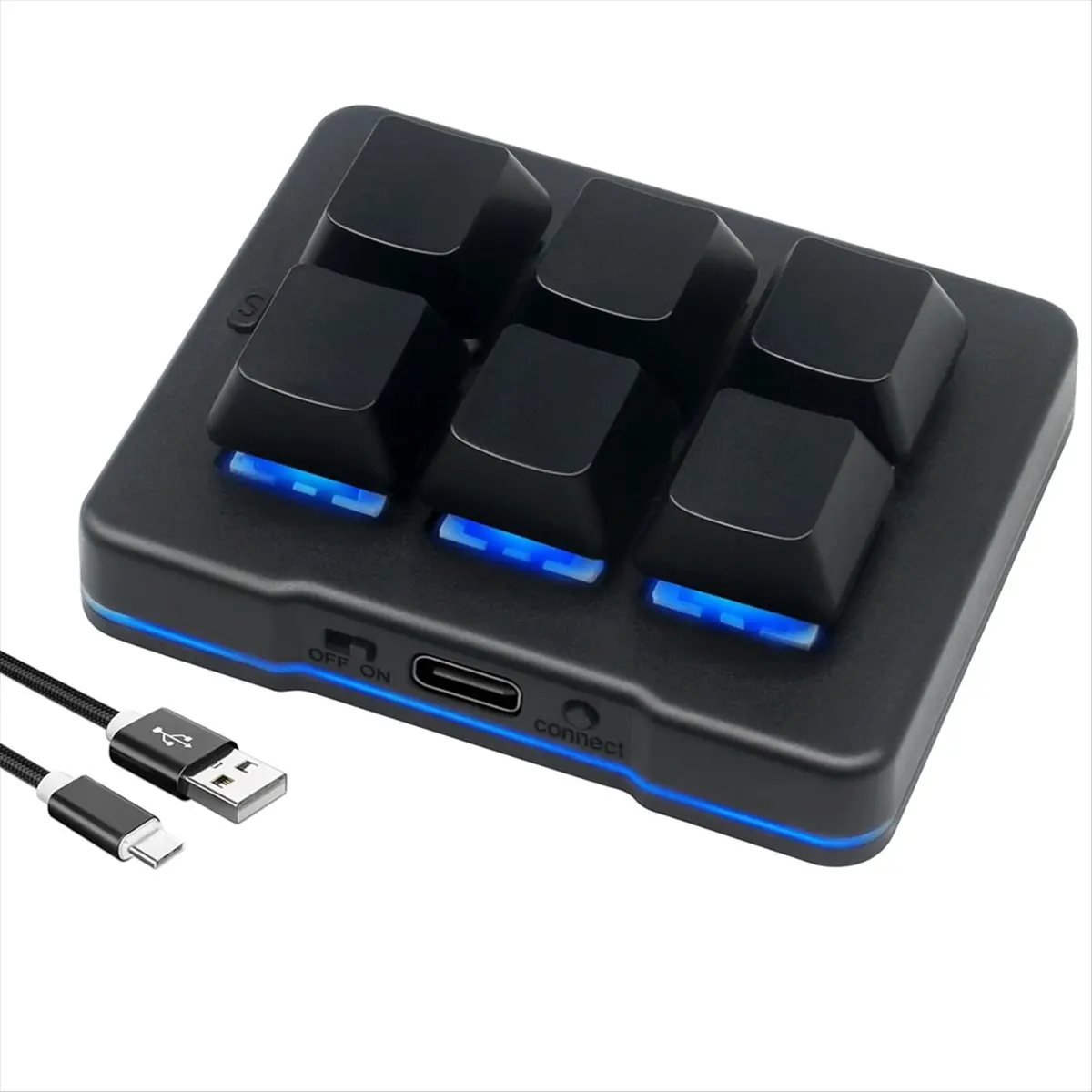 A14M 6 Key Mini Keypad Wireless USB Gaming Keyboard Macro Customized Programmable OSU Keyboard for Video Games Work