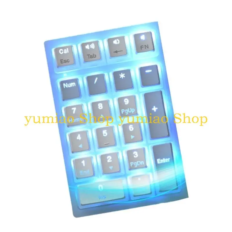 587B Mechanical USB C Corded Numeric Keypad with LED Backlit 21 Numpad Number Pad