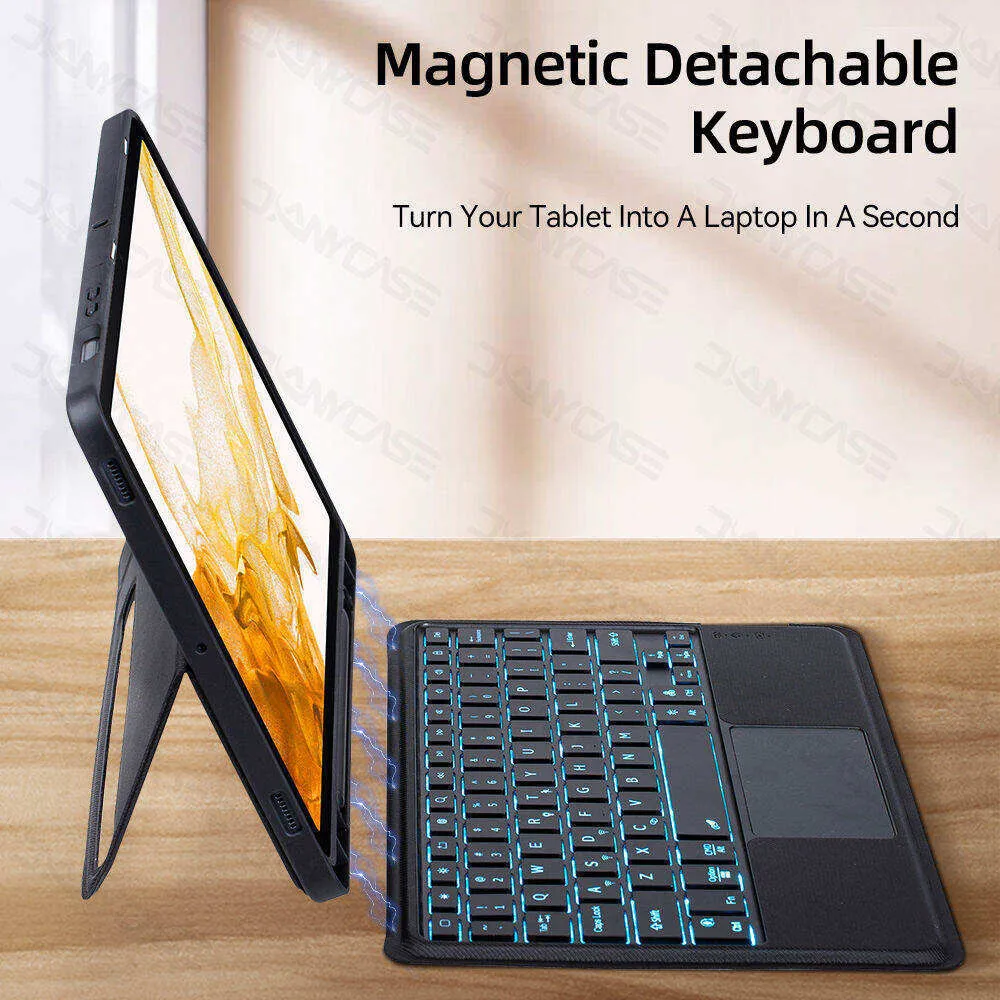 Magic backlight Keyboard Case For Samsung Tab S9 S9FE S10FE S10lite A9+ S7 S8 A8 10.5 S6 lite S9+Tablet Smart Cover Multi-Touch
