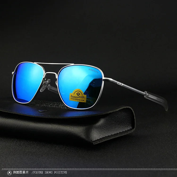RE Sonnenbrille Mann Amerikanische Armee Militär Luftfahrt Pilot Sonnenbrille Frau Luxus Marke Vintage Metall Titan Rahmen Glas Objektiv – Detail 32