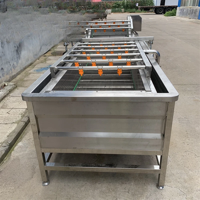 The manufacturer provides a fruit and vegetable cleaning assembly line, citrus cleaning machine, fully automatic spray bubble cl