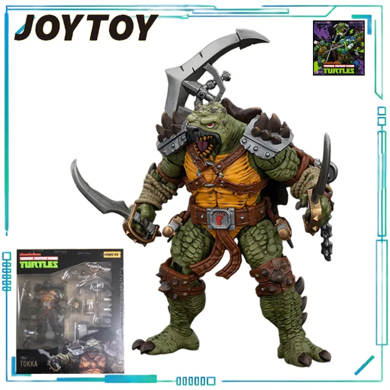 JOYTOY Echte JOYTOY x Ninja Turtles Series Tokka en slash en Krang Beweegbare eindproductmodel cadeau verzamelobjecten pop