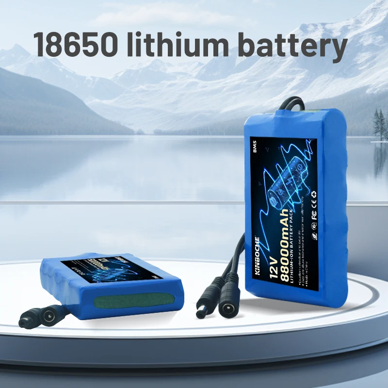 Special price portable 3S2P 12V 88000mAh rechargeable lithium-ion battery, suitable for LED light battery, audio battery+charger