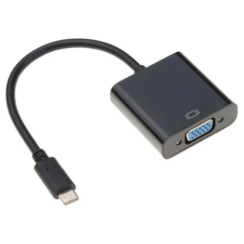 Adapter USB C do VGA Adapter adaptera USB 3.1 do VGA HD 1080P dla macbooka Pro Samsung Galaxy S9