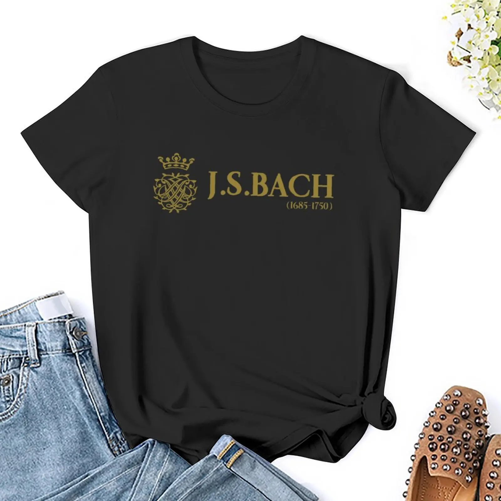 Johann Sebastian Bach T-Shirt cute tops plus size tops Short sleeve tee female summer clothes for Women