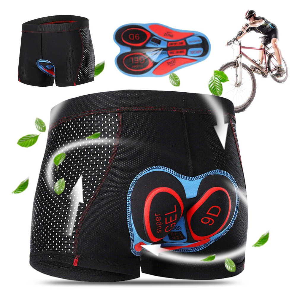 Shockproof Bicycle Underpants Cycling Shorts Breathable 3D Gel Pad MTB Road Bike Underwear Quick Dry Mesh Riding Underpants