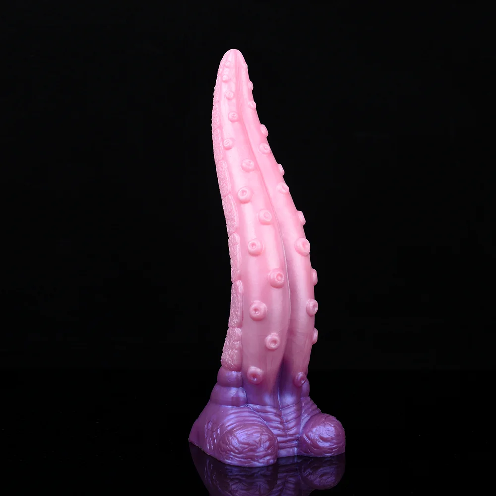 

Silicone Fantasy Pink Tongue Anal Plug G-spot Stimulate S Shape Dildo With Sucker Bumpy Massage Anal Sex Toys For Women Men