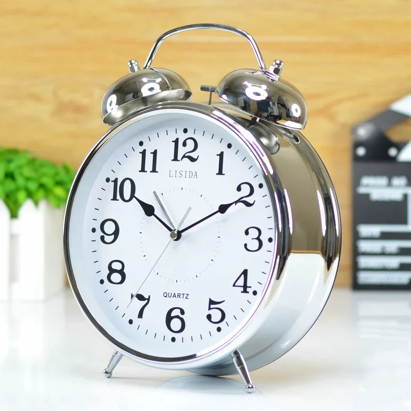 

Modern Fashion Metal Fashion Alarm Clock Kids Silent Luminous Alarm Clock Bedroom