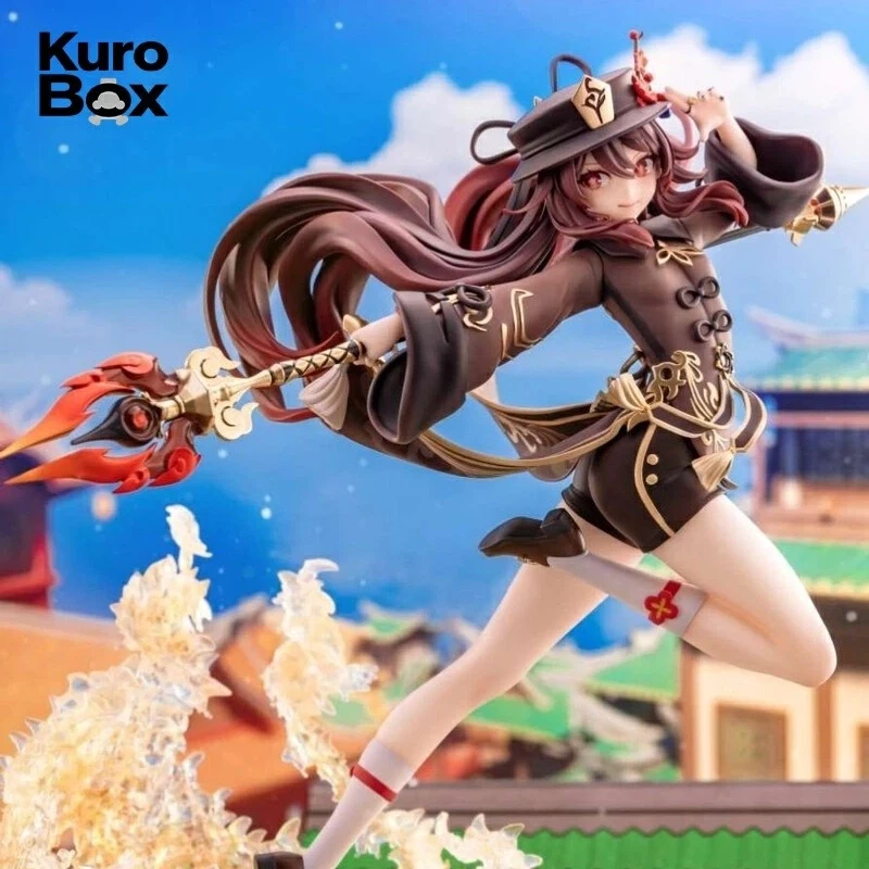 

Genshin Impact Hu Tao Figure Anime Game Peripheral Beautiful Girl Dynamic Pose Statue Desktop Chassis Decor Model For Anime Fans