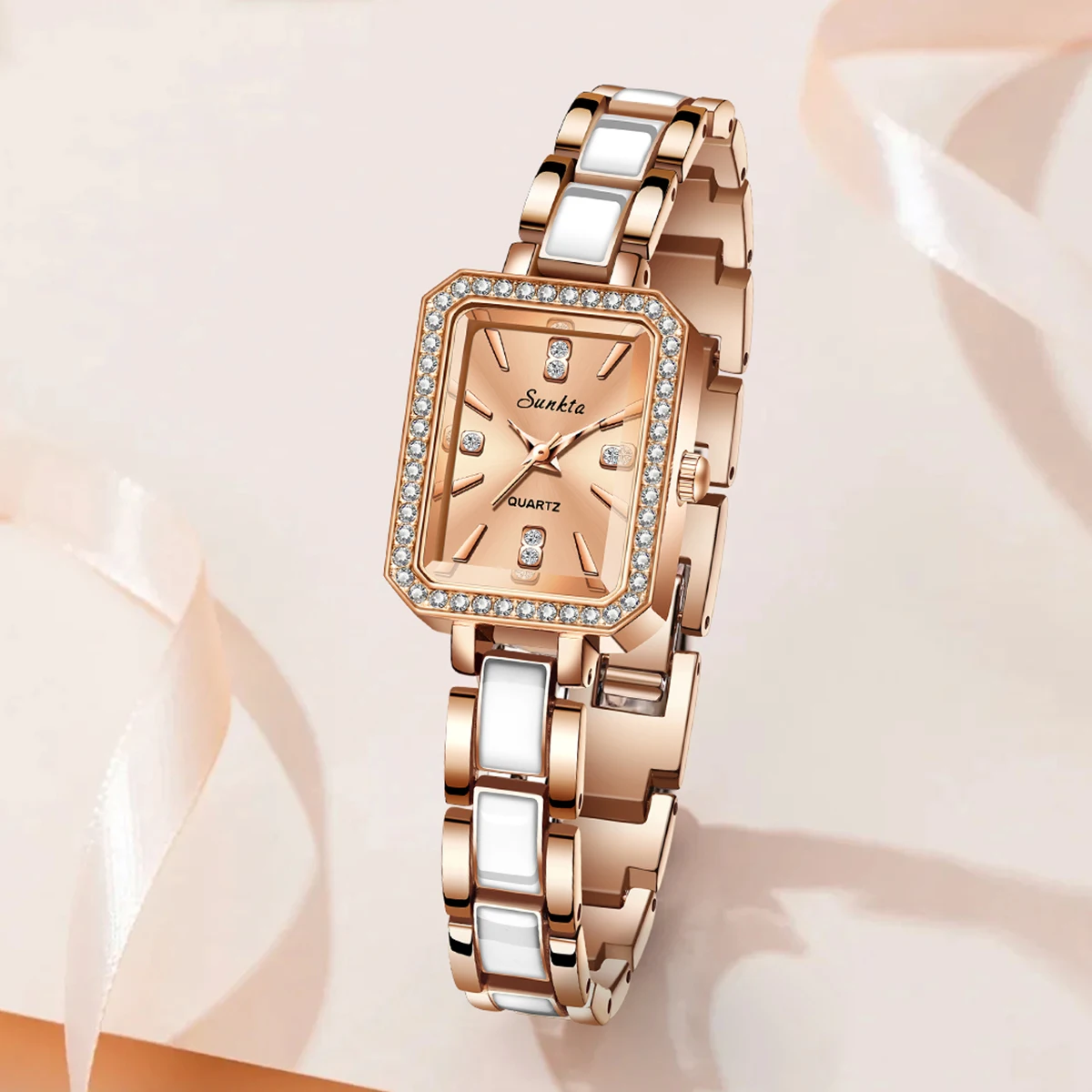 LIGE новые популярные брендовые часы с ремешком из нержавеющей стали, женские роскошные подарочные кварцевые наручные часы, студенческие модные простые квадратные кварцевые часы