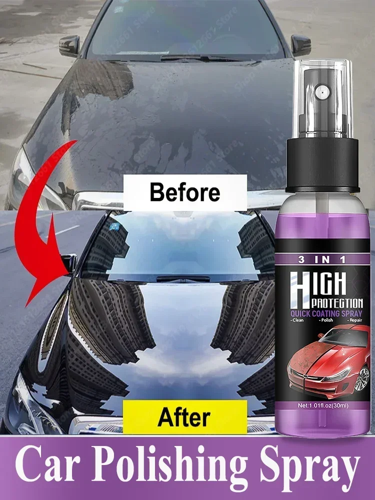 Car Polishing Spray Hydrophobic Agent Auto Wax Polishing Care Ceramic Coating Nano Crystal Coat Liquid