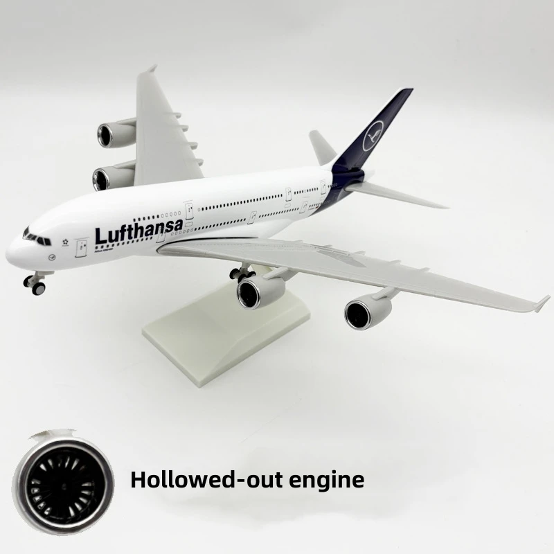 

30cm Aircraft Model A380 New Lufthansa Airways 380 Diecast Resin Plane Model With Landing Gear Airplane Toy Kids Collection Gift