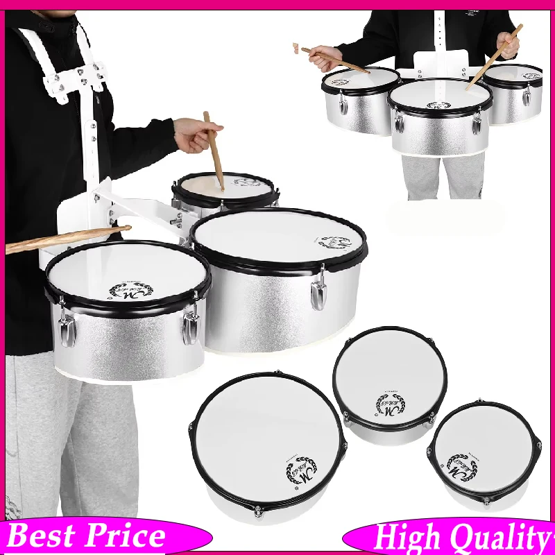 

MMBAT Silvery Professional: Полифоническая стойка для тройного барабанного ансамбля для выступлений