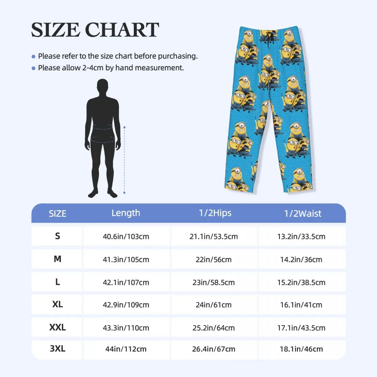 Custom M-Minions New Pajama Pants for Men Anime Cute Sleepwear Lounge Sleep Bottoms Stretch with Pockets