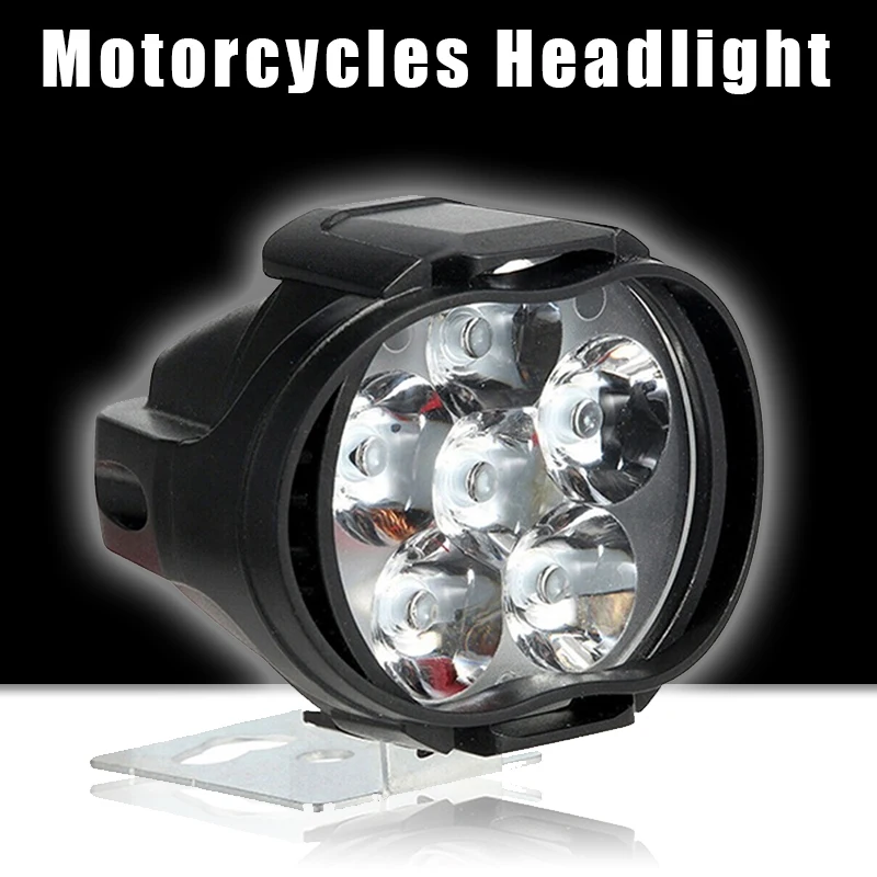 

Motorcycles Headlight 6LED High Bright Spotlight Waterproof 6500k White Super Bright Fog Lamp Moto Modified Bulbs Accessories