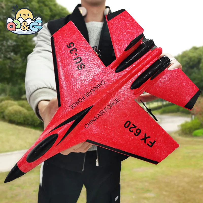 FX-620 SU-35 RC Remote Control Airplane 2.4G Remote Control Fighter Hobby Plane Glider Airplane EPP Foam Toys RC Plane Kids Gift