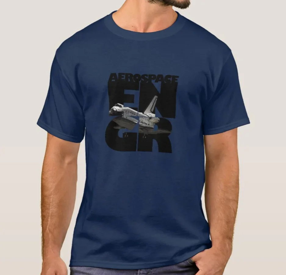 Space Shuttle Spacecraft Aerospace Engineer Gifts T-Shirt 100% Cotton O-Neck Summer Short Sleeve Casual Mens T-shirt Size S-3XL