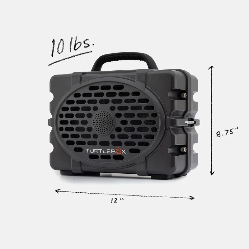 Turtlebox Original Gen 3: Altavoz Bluetooth portátil para exteriores: ultra ruidoso (120 dB), resistente al agua (IP67), resistente a impactos,