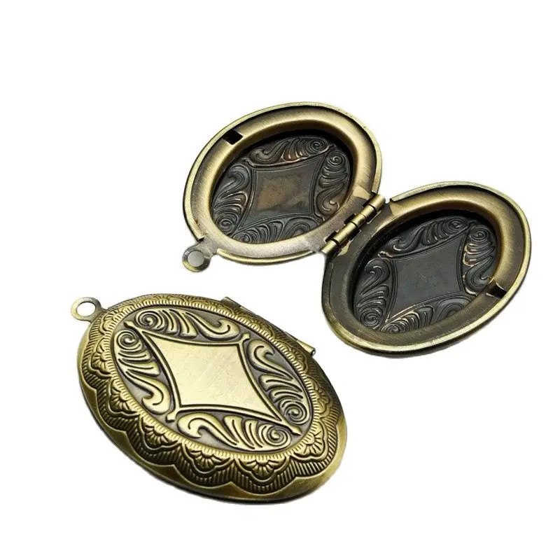 10pcs Antique Bronze Elliptical Pendants Wholesale Hot 42x27mm Jewelry Making Supplies