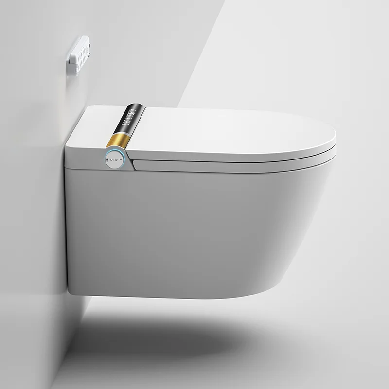 Inteligentna toaleta elektroniczna z automatycznym spłukiwaniem, funkcją manualnego spłukiwania, inteligentna, do użytku przez kobiet w ciąży, wisząca.