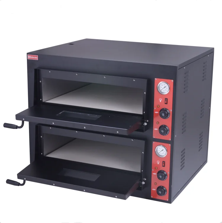 Professional Stainless Steel Italian Pizza Oven Double Deck Ovens For Pizza