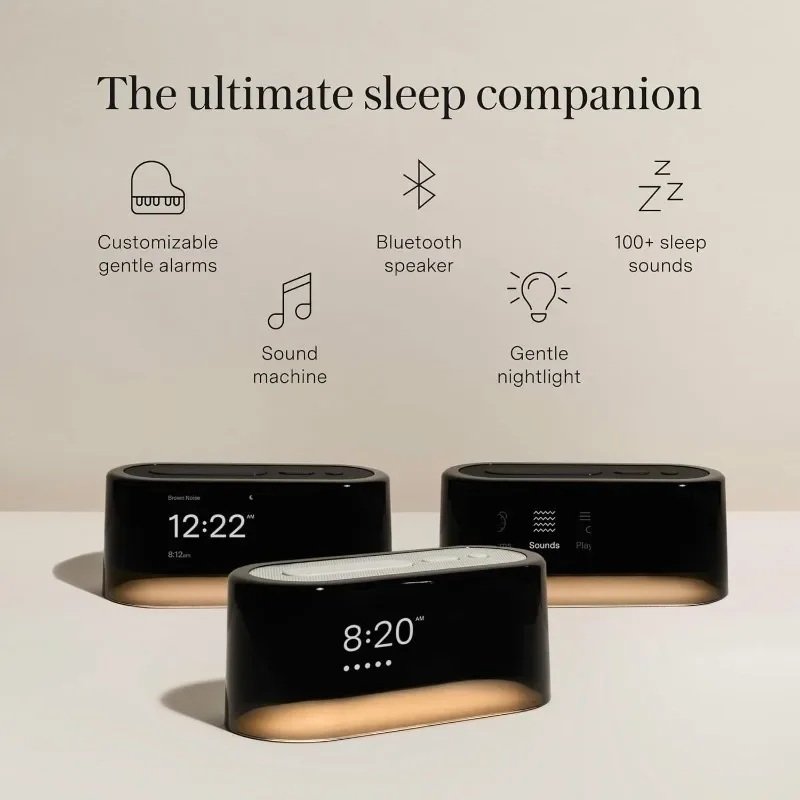 Loftie Smart Alarm Clocks for Bedroom - Sound Machine Alarm Clock with Light, Bluetooth Speaker, White Noise, Nature Sounds