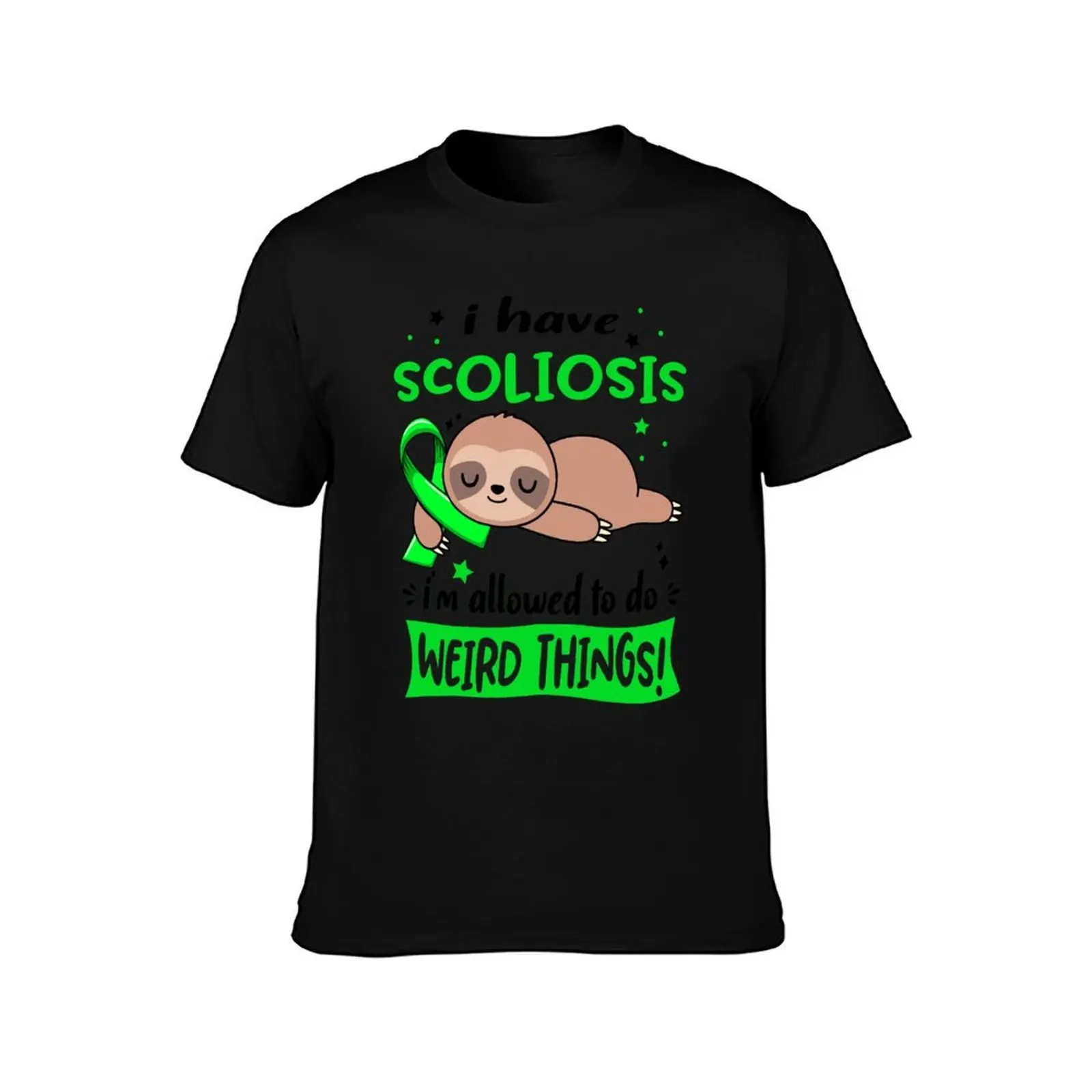 Scoliosis Awareness Funny I have Scoliosis i'm allowed to do Weird Things! T-Shirt, Summer Casual Cotton Tee, Unisex Men Women