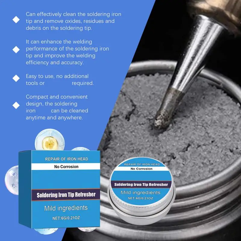 

Clean Paste For Oxide Solder Mild Iron Tip Cream Effective Cleaning Oxidative Activator Repair Tools For Soldering Iron Tips