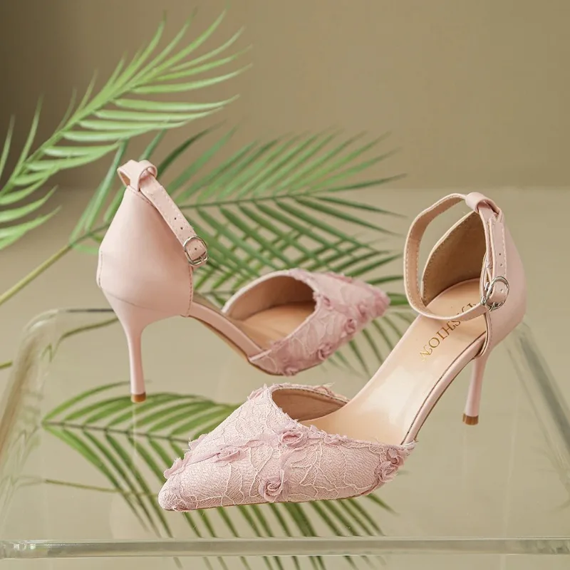 

French Girl Heels Stiletto Buckle Single Plus Size