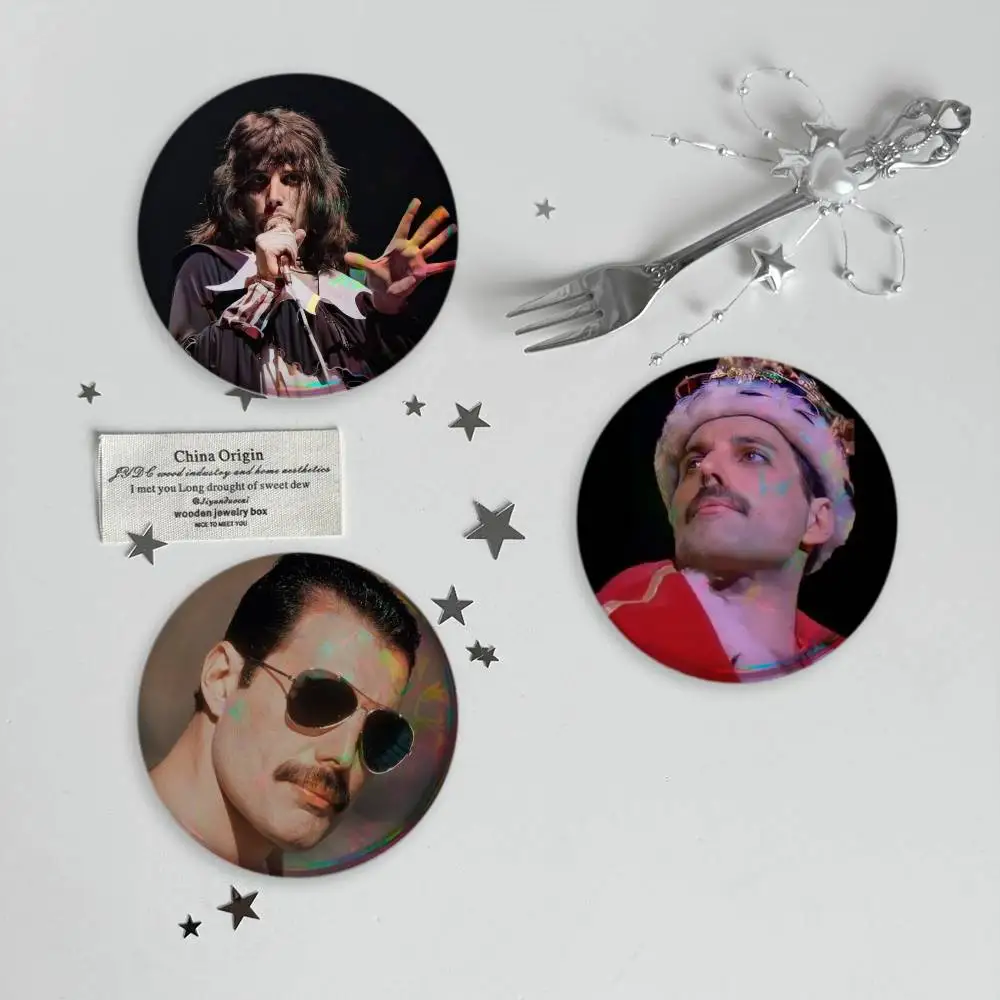 Freddie Mercury Queen Brooches Cartoon Badge Pins Backpack Hat Accessories Friend Gift