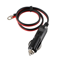 12 Volts Heavy Duty 15A Male Plug Cigarette Lighter Adapter Power Supply Cord With 50cm Cable Wire Cigarette Lighter Socket