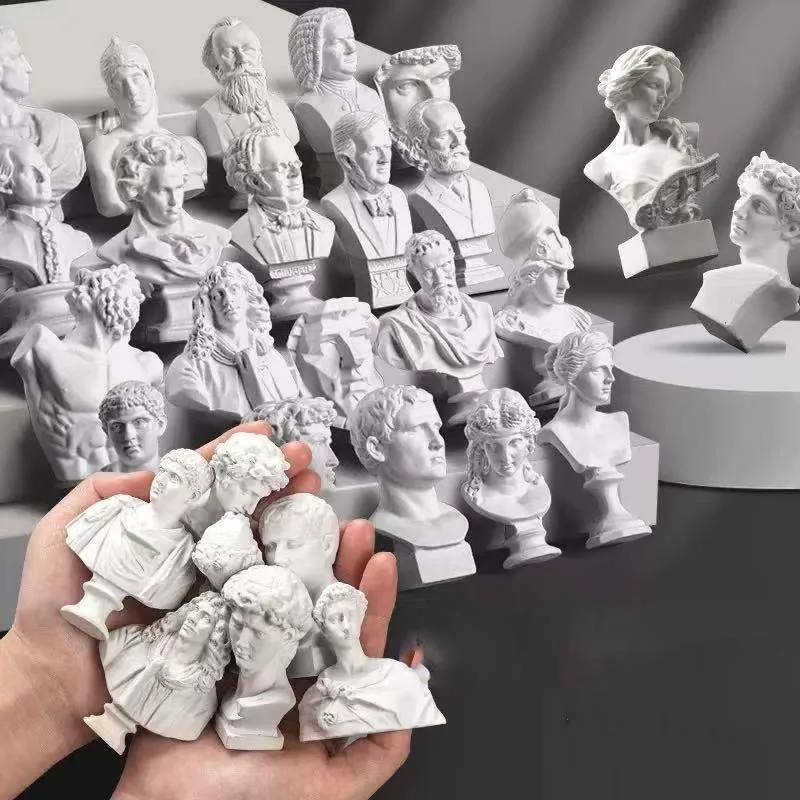 Morden Sculpture Table Mini Ornament Greek Mythology Plaster Statue David Resin Figure Gypsum Drawing Practice Crafts Decoration