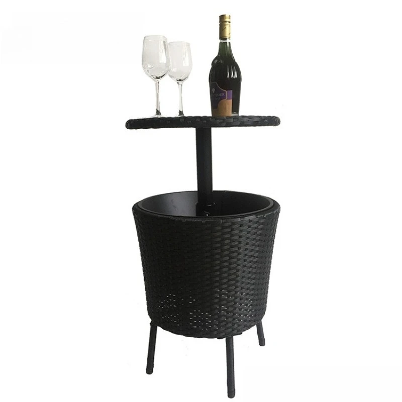 

Four-legged stand, outdoor ice bucket table, pool refrigerated wine beverage ice wine dispenser