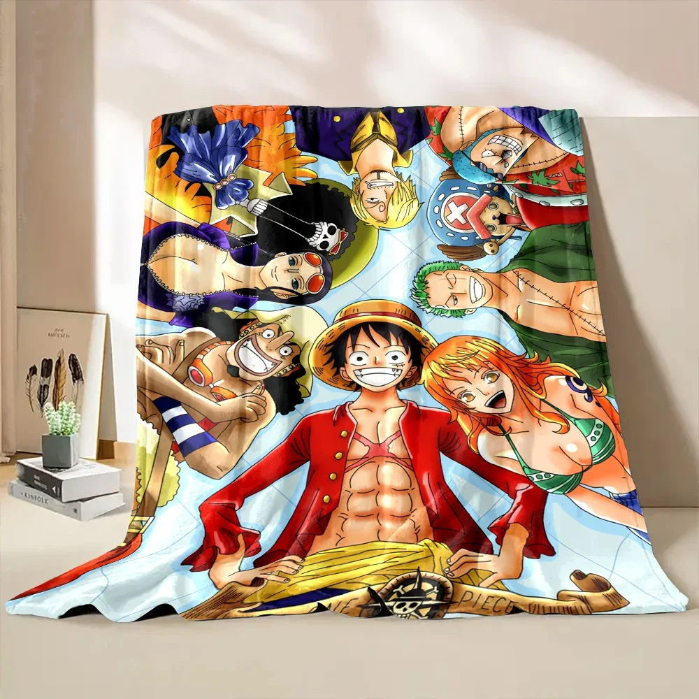 Janpan Anime One Piece HD Luffy Printed Flannel Thin Blanket.Four Season Blanket.for Sofa,bed,living Rooms,travel Picnic Blanket