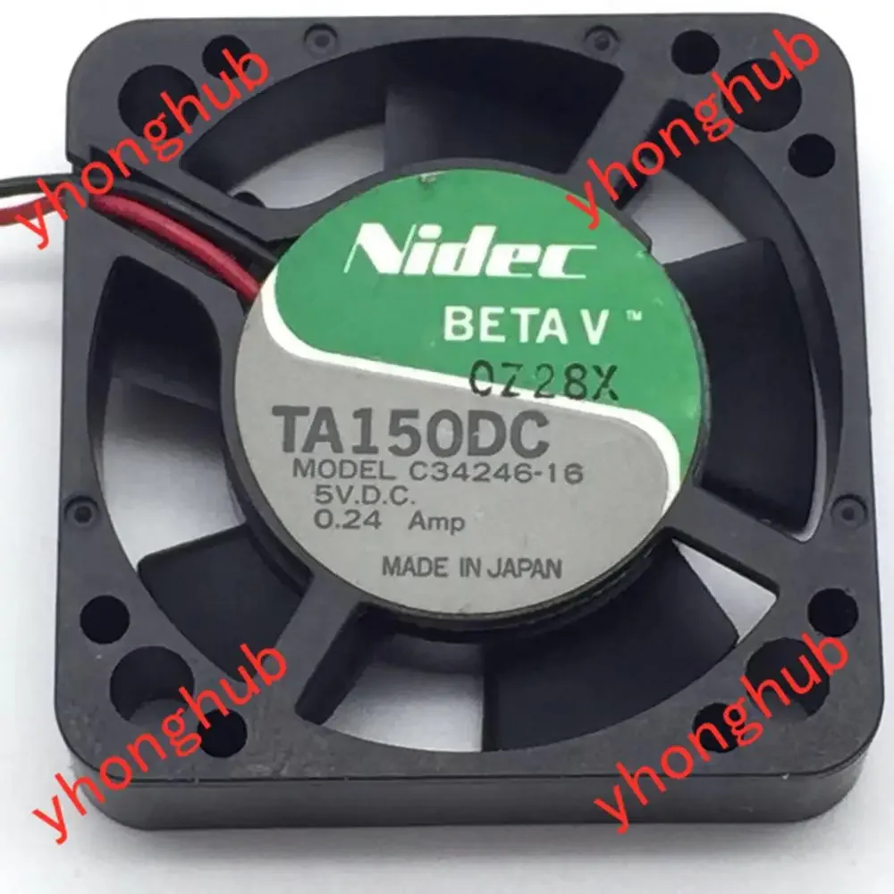 

Nidec C34246-16 Cooling Fan DC 5V 0.24A 40x40x10mm 2-wire