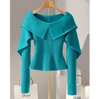 Autumn/Winter 2025 New Short All Match Women's Knitting Pullover Sweater Solid Color O Neck Korean Version Femme Jumpers Sweater