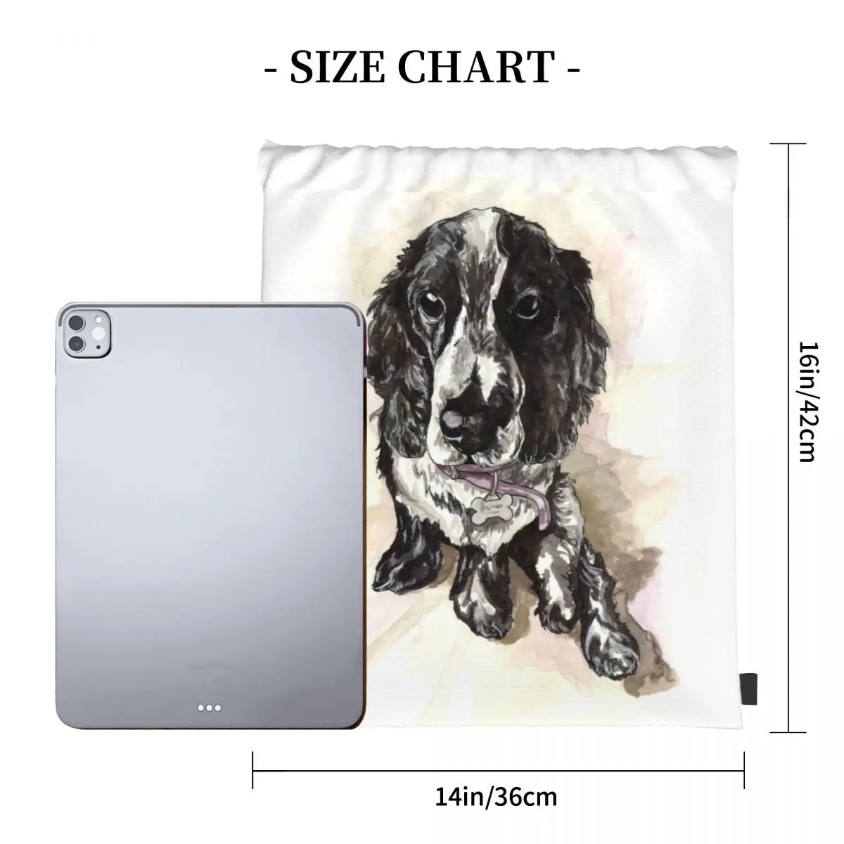 Cocker Spaniel Backpacks Casual Portable Drawstring Bags Drawstring Bundle Pocket Shoes Bag Book Bags For Travel Students